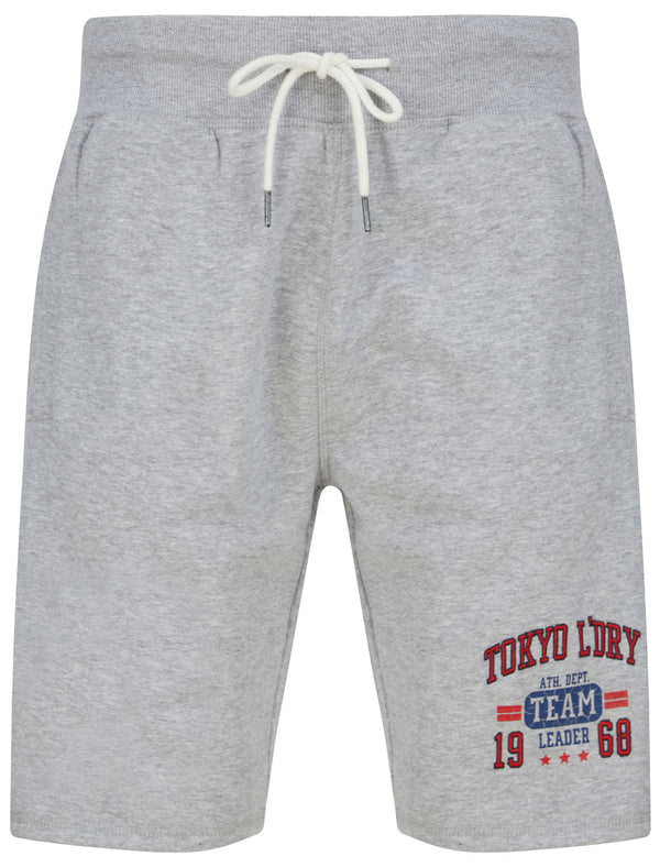 Founder Short Loopback Fleece Jogger Shorts in Light Grey Marl  - Tokyo Laundry