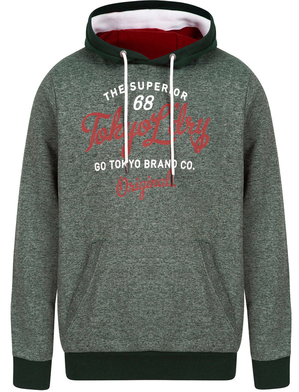 Fox Grindle Brushback Fleece Pullover Hoodie in Scarab Green Siro - Tokyo Laundry