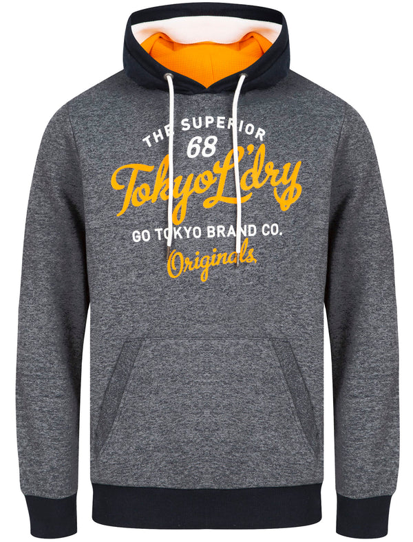 Fox Grindle Brushback Fleece Pullover Hoodie in Sky Captain Navy Siro - Tokyo Laundry