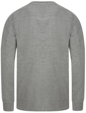 Hackensack Cotton Jersey Slub Long Sleeve Top In Mid Grey Marl - Tokyo Laundry