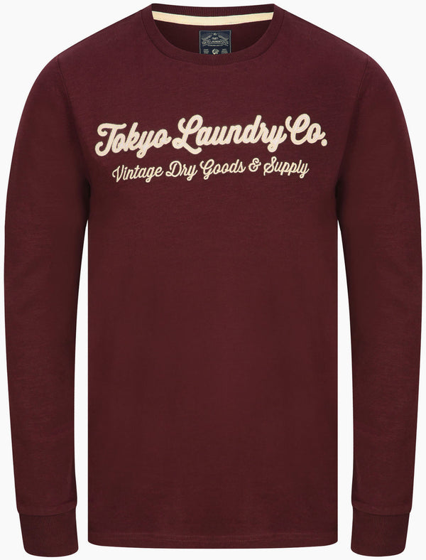 Hackensack Cotton Jersey Slub Long Sleeve Top In Port Royale - Tokyo Laundry