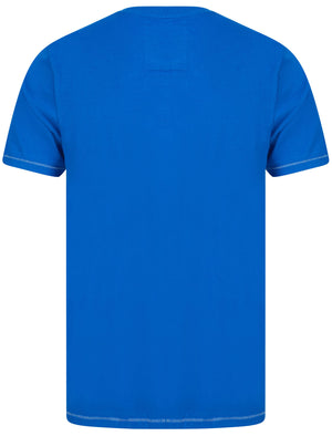 Hambert Felt Motif Cotton Jersey T-Shirt In Jet Blue - Tokyo Laundry