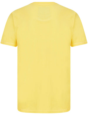 Hambert Felt Motif Cotton Jersey T-Shirt In Lemon Drop - Tokyo Laundry