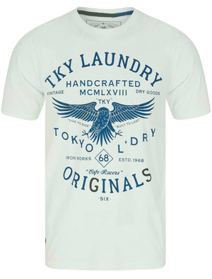 Handy Craft Motif Cotton Jersey T-Shirt in Hint of Mint - Tokyo Laundry