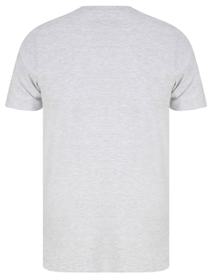 Handy Craft Motif Cotton Jersey T-Shirt in Ice Grey Marl - Tokyo Laundry