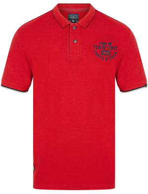 Herstmonceux Cotton Pique Polo Shirt In Red Dahlia - Tokyo Laundry