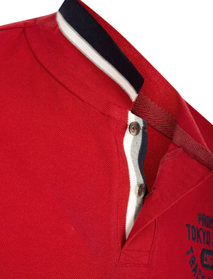 Herstmonceux Cotton Pique Polo Shirt In Red Dahlia - Tokyo Laundry