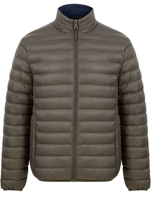 Nayati Funnel Neck Quilted Puffer Jacket in Khaki - Tokyo Laundry