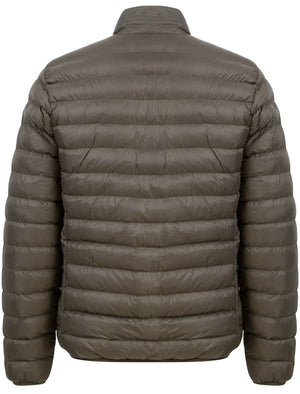 Nayati Funnel Neck Quilted Puffer Jacket in Khaki - Tokyo Laundry