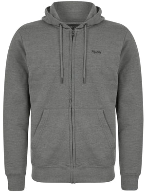 Invex 2pc Hoody & Jogger Brushback Fleece Tracksuit Co-ord Set in Mid Grey Marl - Tokyo Laundry