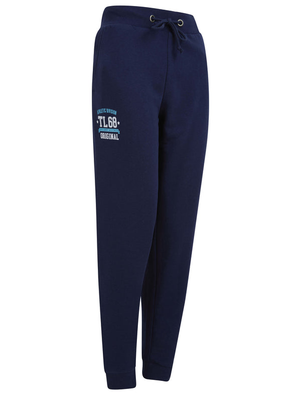 Jayne Brushback Fleece Cuffed Joggers in Peacoat Blue - Tokyo Laundry