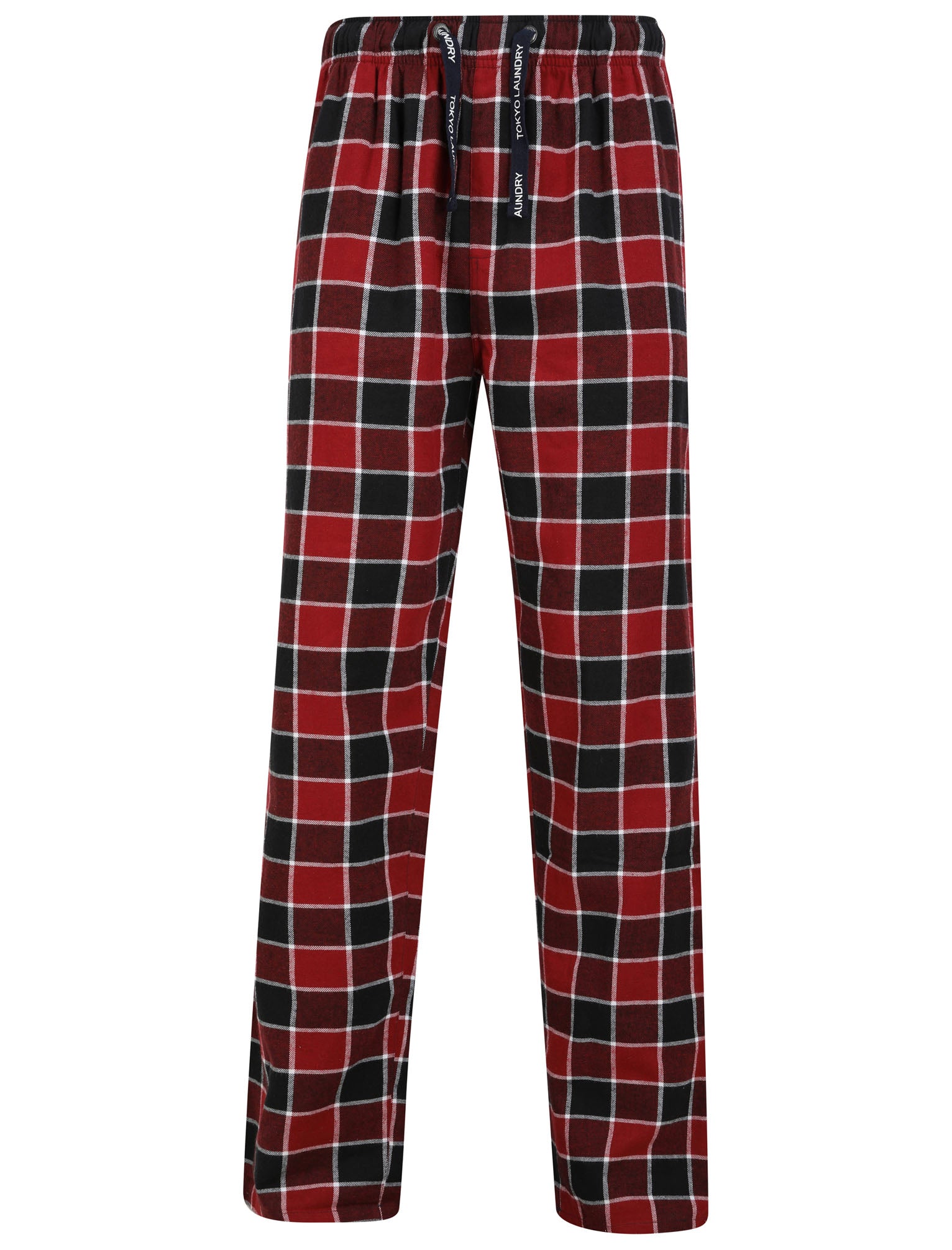 Jords Checked Brush Flannel Cotton Lounge Pants in Red - Tokyo Laundry