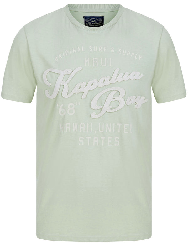 Kapalua Motif Cotton Jersey T-Shirt In Seacrest Green - Tokyo Laundry