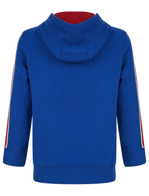 Boys Delta Zip Through Hoodie with Contrast Tape Sleeve in Sodalite Blue - Tokyo Laundry Kids