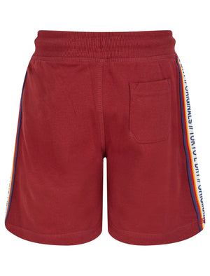 Boys Malibu Surf Brushback Fleece Jogger Shorts in Merlot Marl - Tokyo Laundry Kids