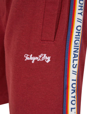 Boys Malibu Surf Brushback Fleece Jogger Shorts in Merlot Marl - Tokyo Laundry Kids