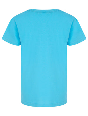 Boys Original 68 Motif Cotton T-Shirt in Blue Atoll - Tokyo Laundry Kids