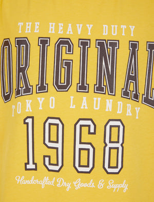 Boys Original 68 Motif Cotton T-Shirt in Mimosa Yellow - Tokyo Laundry Kids