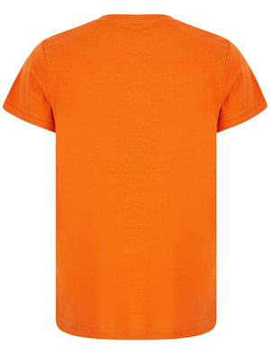 Boys Race Crew Motif Cotton T-Shirt in Harvest Pumpkin - Tokyo Laundry Kids