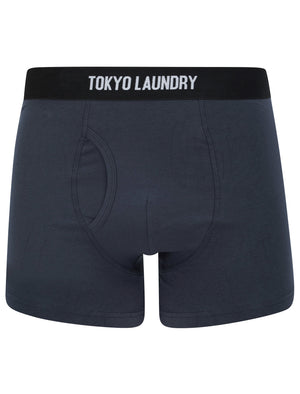 Koman (5 Pack) Cotton Sports Boxer Shorts Set in Blue - Tokyo Laundry
