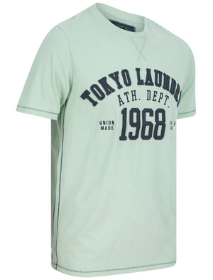 Larker Motif Cotton Jersey T-Shirt In Surf Spray Mint - Tokyo Laundry