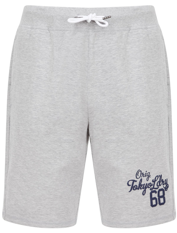 Lauderdale Brush Back Fleece Jogger Shorts in Light Grey Marl - Tokyo Laundry