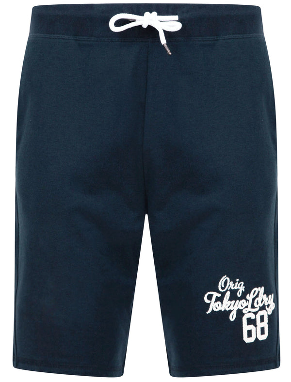 Lauderdale Brush Back Fleece Jogger Shorts in Navy Blazer - Tokyo Laundry