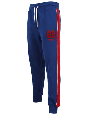 Limbus Pant Cuffed Joggers with Colour Block Side Panels In Sodalite Blue - Tokyo Laundry