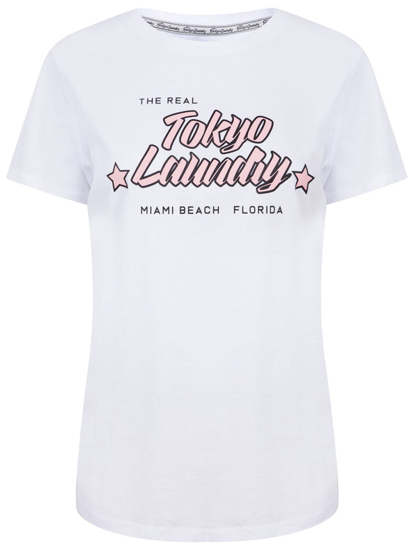 Linda Cotton Crew Neck T-Shirt in Bright White - Tokyo Laundry