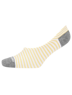 Liner Moana (3 Pack) Basic Cotton Rich Footsie Socks in Coral / Mint / Yellow - Tokyo Laundry