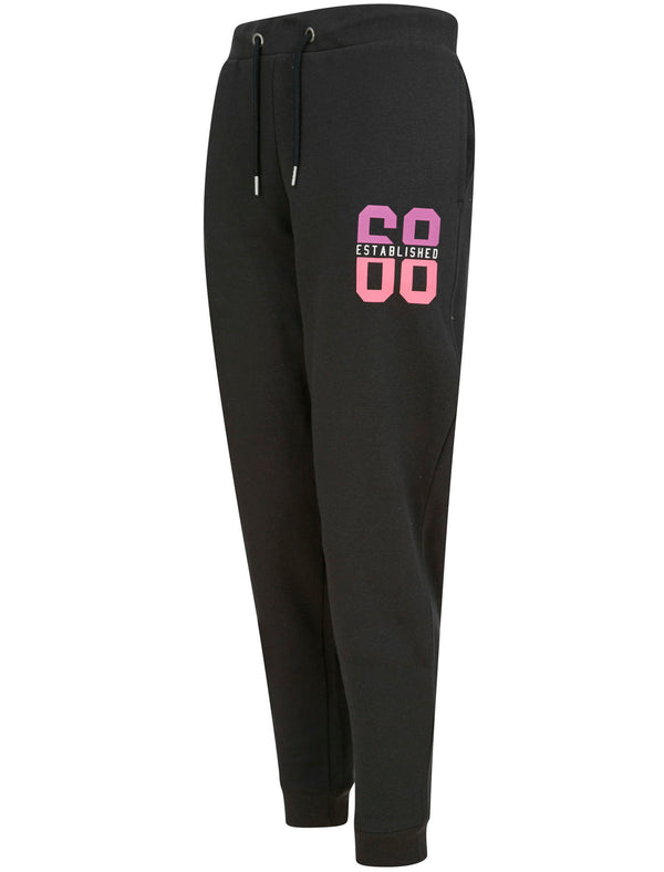 Malachy Brushback Fleece Cuffed Joggers in Jet Black - Tokyo Laundry