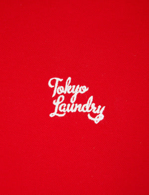 Marahau 2 Signature Cotton Pique Polo Shirt In Barados Cherry - Tokyo Laundry