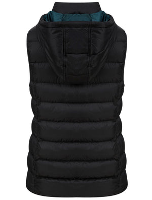Markle Quilted Puffer Gilet with Hood In Black - Tokyo Laundry