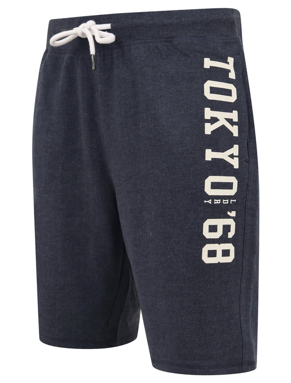 Maui Reeves Jogger Shorts in Mood Indigo Marl - Tokyo Laundry