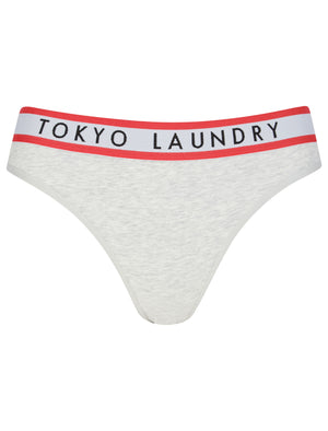 Maya (3 Pack) Assorted High Rise Leg Briefs In Light Grey Marl / White / Black - Tokyo Laundry