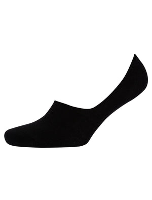 Liner Crowe (3 Pack) Basic Cotton Rich Footsie Socks in White / Grey Marl / Black - Tokyo Laundry