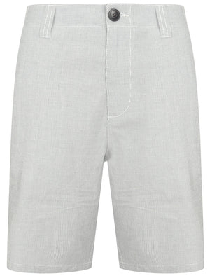 Mula Cotton Herringbone Stripe Chino Shorts in Navy Iris - Tokyo Laundry
