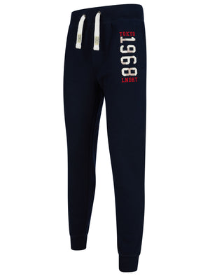 Nayfield Brushback Fleece Cuffed Joggers in Sky Captain Navy - Tokyo Laundry