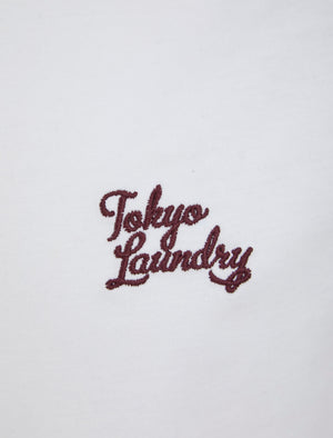 Oron Cotton Jersey Baseball Raglan Long Sleeve Top In Winetasting / Optic White - Tokyo Laundry