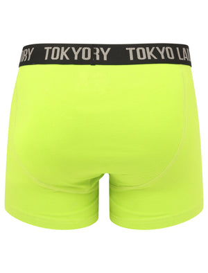 Paget (2 Pack) Boxer Shorts Set In Lime Green / Blue Atoll - Tokyo Laundry