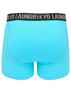 Paget (2 Pack) Boxer Shorts Set In Lime Green / Blue Atoll - Tokyo Laundry