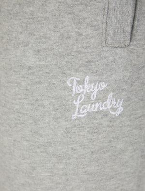 Peckham Brushback Fleece Cuffed Joggers in Light Grey Marl - Tokyo Laundry
