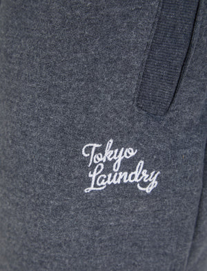 Peckham Brushback Fleece Cuffed Joggers in Dark Navy Marl - Tokyo Laundry