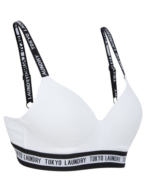 Pegasi Non-Wired Full Cup Soft Padded Cotton Bra in Optic White - Tokyo Laundry
