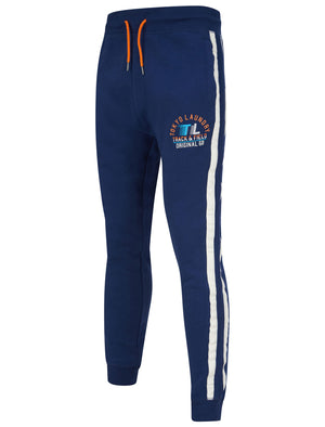 Penton Cuffed Joggers with Zip Back Pocket in Medieval Blue - Tokyo Laundry
