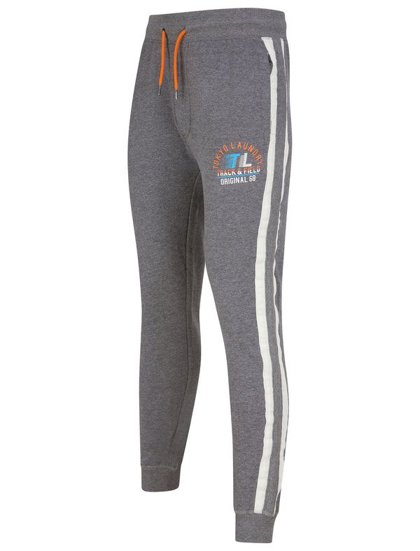Penton Cuffed Joggers with Zip Back Pocket in Mid Grey Marl - Tokyo Laundry