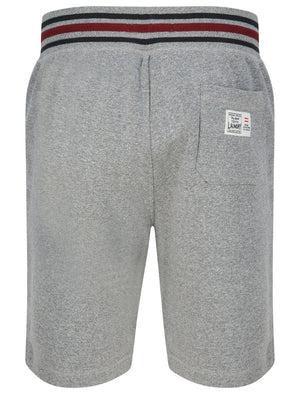 Prog Motif Brushback Fleece Grindle Jogger Shorts in Light Grey -Tokyo Laundry