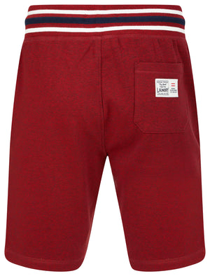 Prog Motif Brushback Fleece Grindle Jogger Shorts in Red -Tokyo Laundry