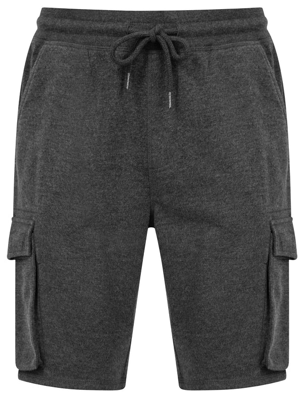 Ralph Multi-Pocket Cargo Jogger Shorts in Charcoal Marl - Tokyo Laundry