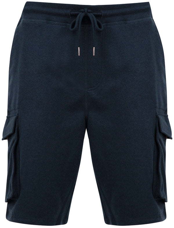 Ralph Multi-Pocket Cargo Jogger Shorts in Navy Blazer - Tokyo Laundry